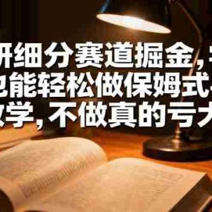 考研细分赛道掘金，日入1k+，学历低也能轻松做保姆式手把手教学，不做真的亏大了【揭秘】