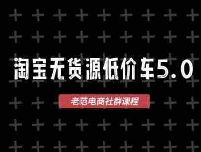淘宝无货源价车5.0，​2025最新VIP淘宝无货源课程，1688代发，蓝海选品，零成本创业首选（更新）