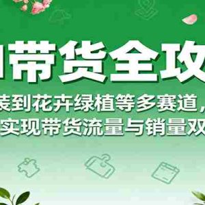 AI带货全攻略，从服装到花卉绿植等多赛道，教你用AI实现带货流量与销量双提升