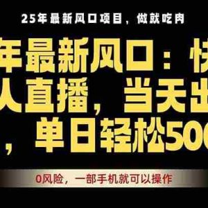 （16007期）25年最新无人直播玩法，当天秒出单，一部手机就可操作