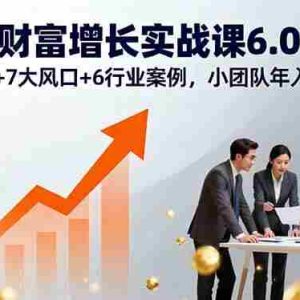 （16004期）2025财富增长实战课6.0：10万起步+7大风口+6行业案例，小团队年入200万