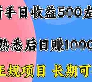 全年可变现项目，收益高无门槛，正规项目，长期可做，一天收益1k+一台电脑在家创业【揭秘】