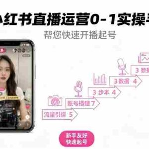 小红书直播运营0-1实操手册，帮您快速开播起号