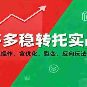 拼多多稳转托实战课：稳定托管双操作，含优化、裂变、反向玩法，提升投产