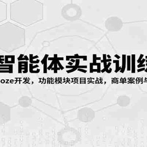 AI智能体实战训练营：0基础学Coze开发，功能模块项目实战，商单案例与直播回放