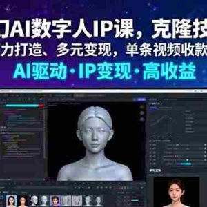 （16051期）星幻AI数字人IP课，克隆技术、标签力打造、多元变现，单条视频收款过万