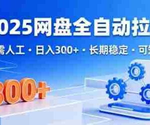 2025网盘全自动拉新，无需人工，日入3张，长期稳定，可矩阵【揭秘】