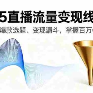 （16062期）2025直播流量变现线下课，IP定位、爆款选题、变现漏斗，掌握百万GMV密码