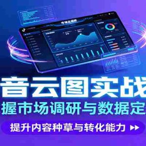 抖音云图实战，掌握市场调研与数据定位，提升内容种草与转化能力