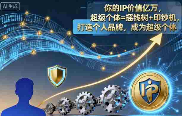 你的IP价值亿万，超级个体=摇钱树+印钞机，打造个人品牌，成为超级个体