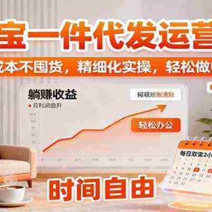 淘宝一件代发运营课：低成本不囤货，精细化实操，轻松做电商