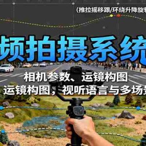 视频拍摄系统课：相机参数、运镜构图，视听语言与多场景短片制作