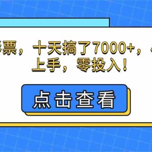 （16373期）靠卖电影票，十天搞了7000+，小白无门槛上手，零投入！