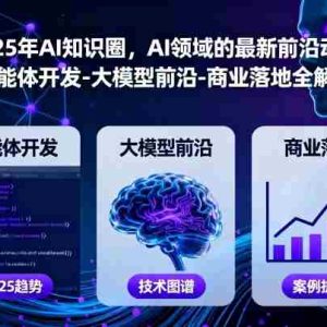 2025年AI知识圈，AI领域的最新前沿动态，智能体开发-大模型前沿-商业落地全解析