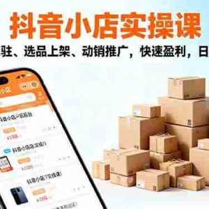 （16386期）2025抖音小店实操课，店铺入驻、选品上架、动销推广，快速盈利，日销千单