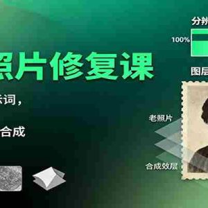 AI老照片修复课：Luma配置+提示词，动图制作，修复放大与图片合成