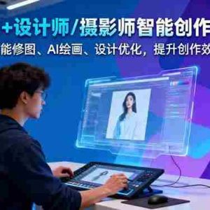 AI+设计师/摄影师智能创作课：智能修图、AI绘画、设计优化，提升创作效率