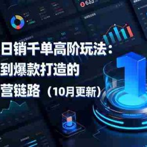 （16404期）拼多多日销千单高阶玩法：从选品到爆款打造的完整运营链路（10月更新）