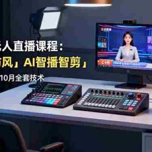 (16414期)全平台无人直播课程:非实时防风+AI智播智剪+多平台矩阵,10月全套技术