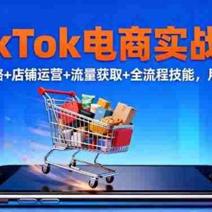 （16422期）TikTok电商实战课10月，选品策略+店铺运营+流量获取+全流程技能，月入5万+